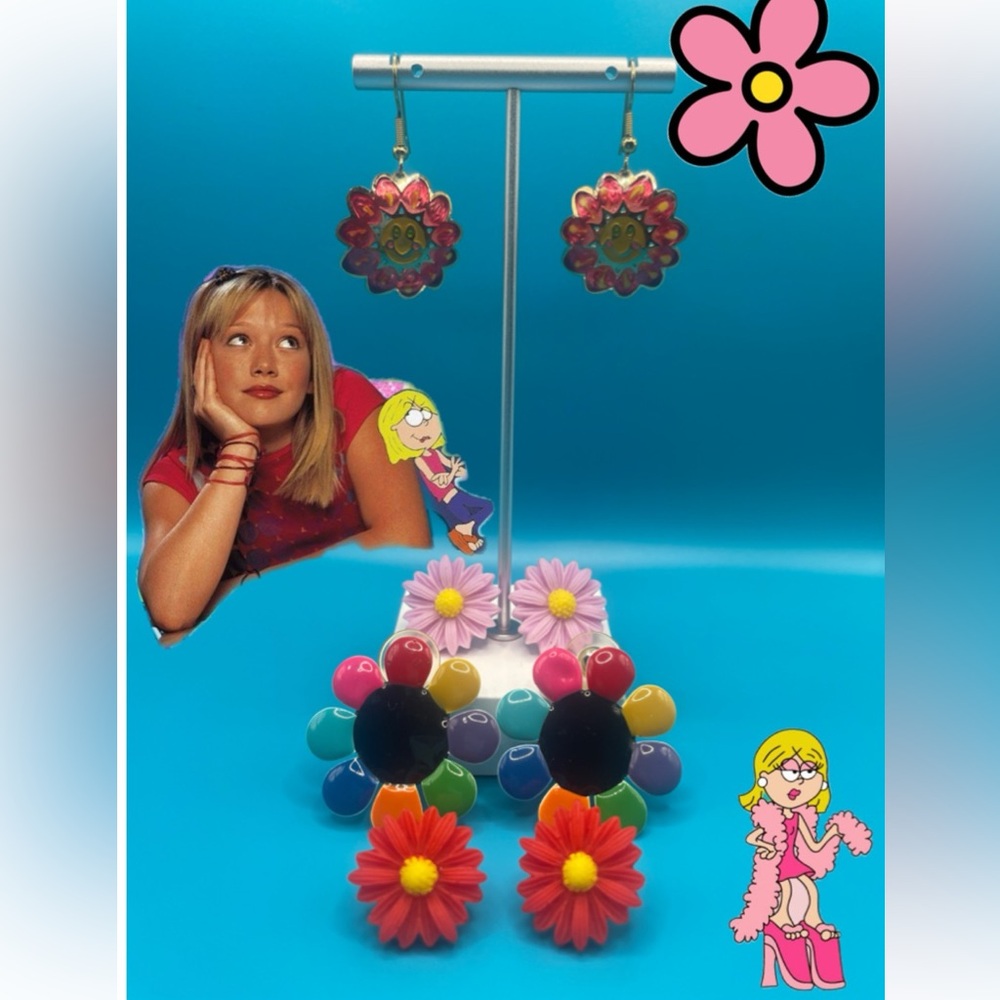 Colorful Floral Earrings